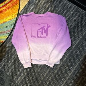 MTV Lavender and White Gradient Sweatshirt